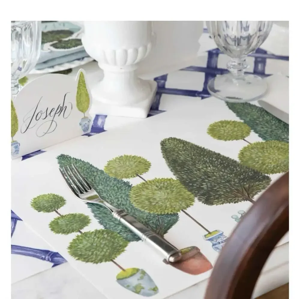 Hector & Cook Paper Lattice Paper Runner-Blue & White,  20” X 25’ , New